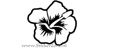 Sticker van een mooie bloem