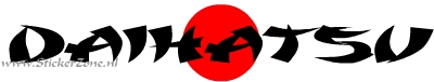 Daihatsu Sticker Japanse Stijl met de Rising Sun