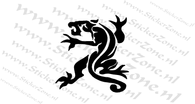 Sticker van een gemene draak