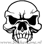 Voorbeeld van een Skull Sticker